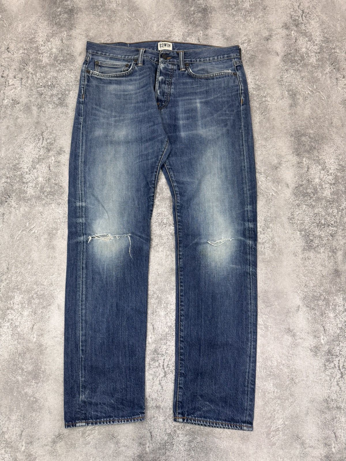 Edwin EDWIN ED-75 Denim Jeans Pants Blue Size 33 Size US 33 - 5 Thumbnail