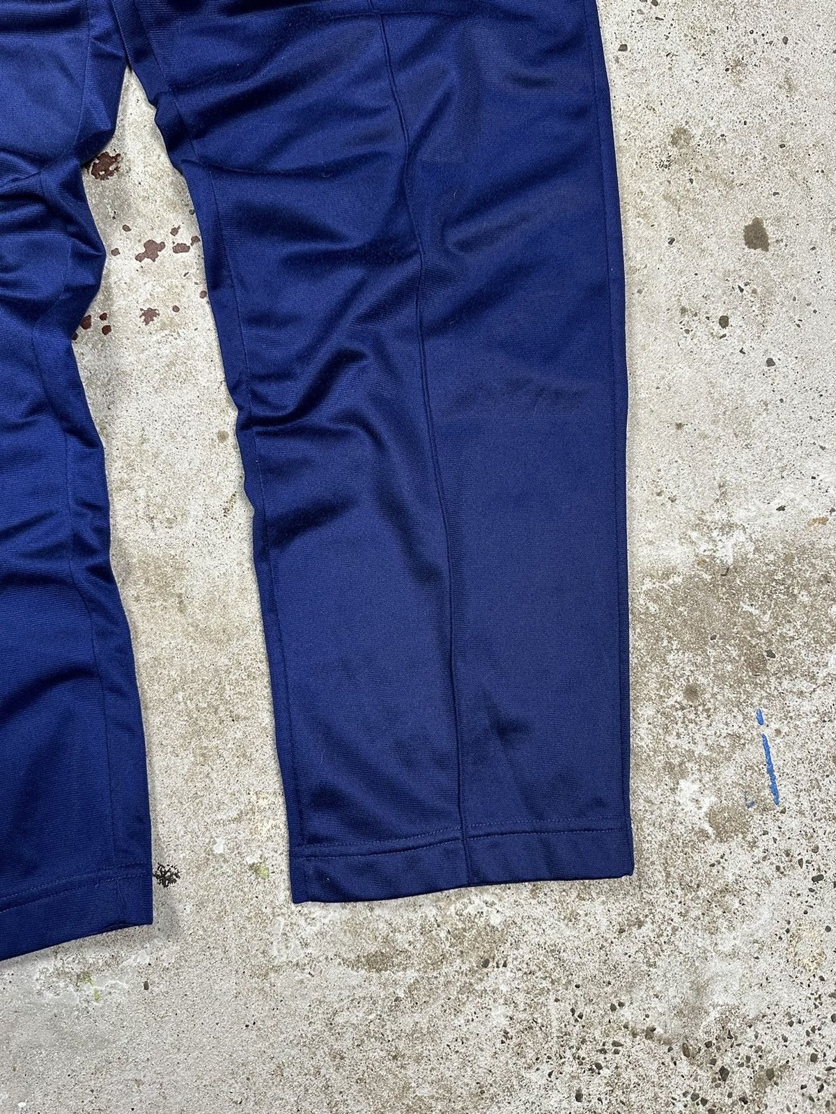 Nike × Vintage Vintage 90s Nike Navy Track Pants Swoosh Size US 31 - 3 Thumbnail