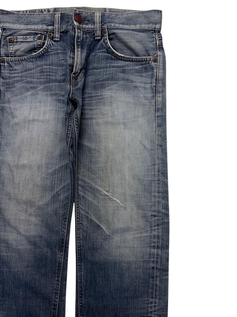 Le Grande Bleu (L.G.B.) VINTAGE EDWIN INSANE HEAVY MUDWASH WHISKER DISTRESSED DENIM Size US 32 / EU 48 - 4 Thumbnail