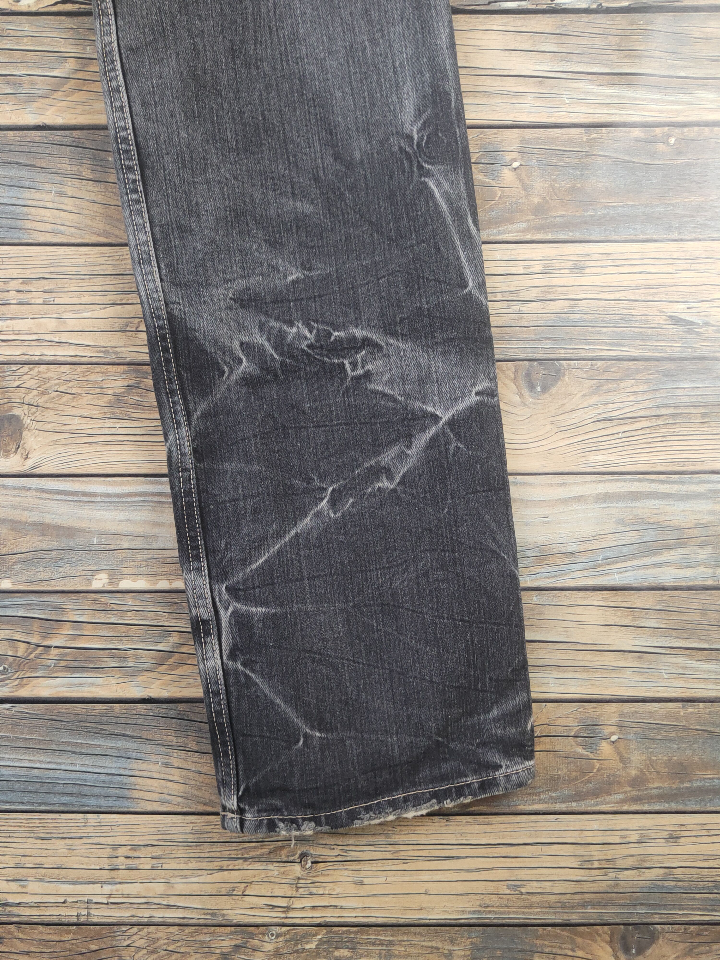 Eternal DL Eternal Black Distressed Ripped Jeans #1930 Size US 33 - 11 Thumbnail