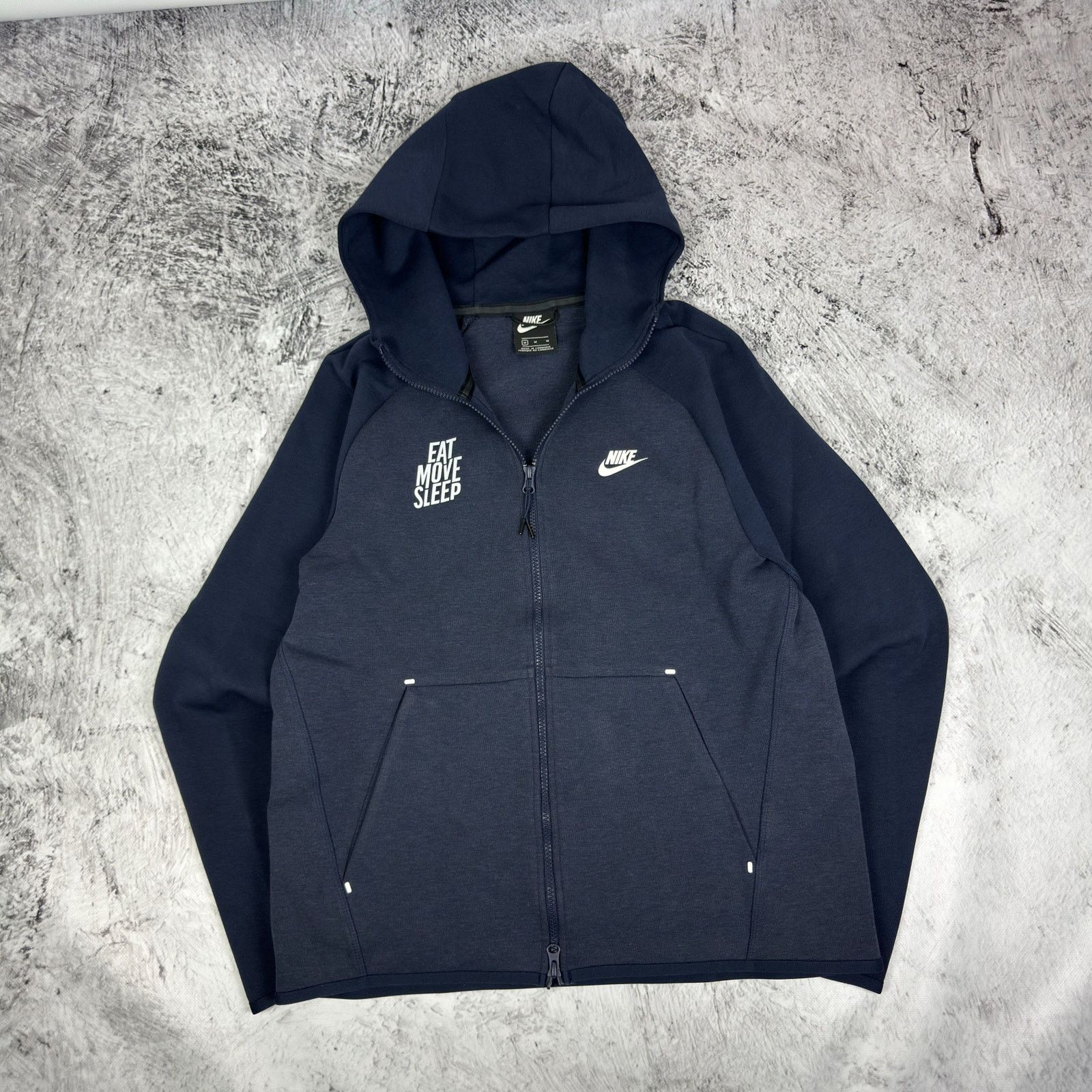 Nike Nike Tech Fleece Men Navy Eat Move Sleep Full Zip Hoodie M Size US M / EU 48-50 / 2 - 1 Thumbnail