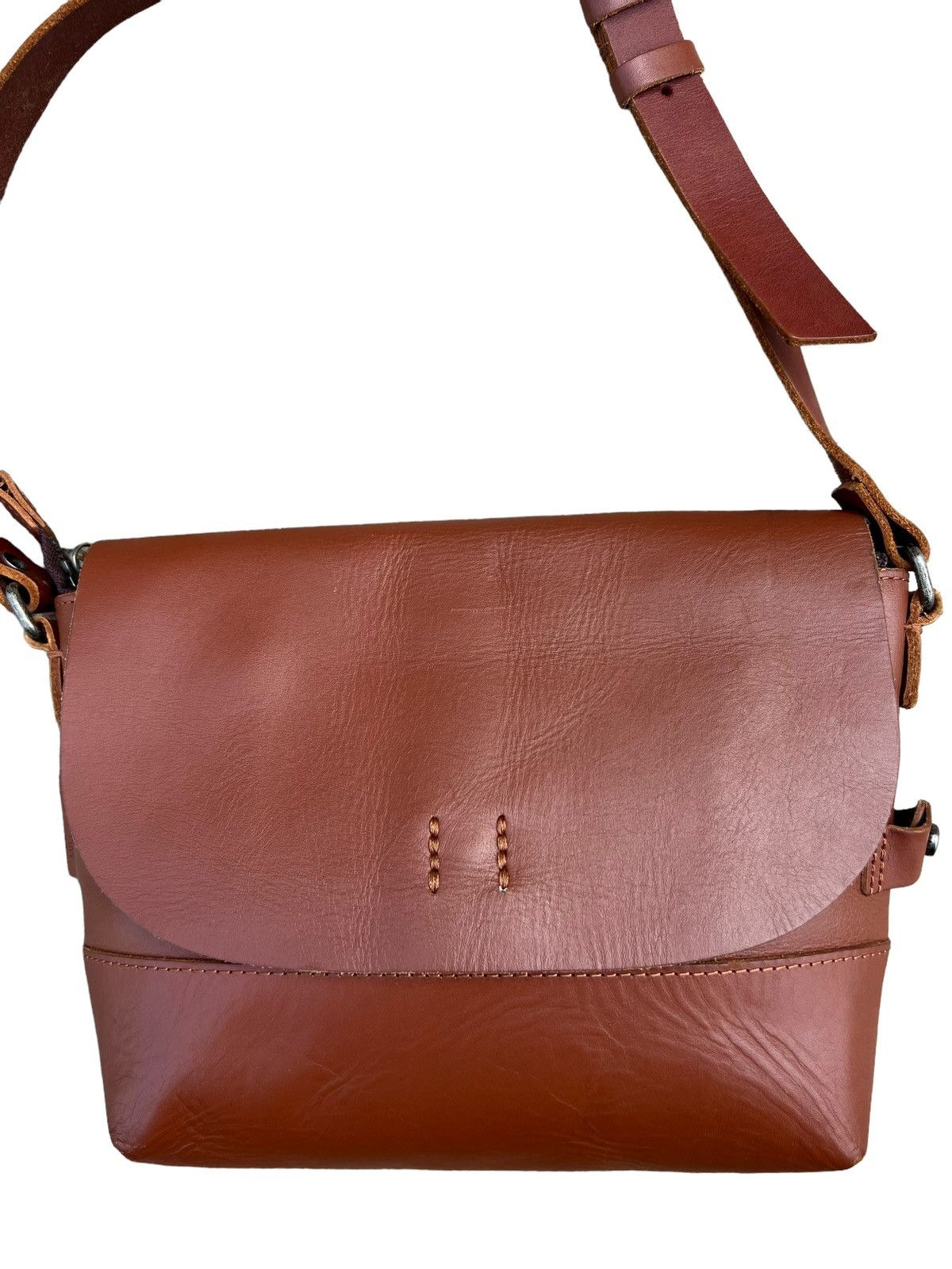 Leather Vintage H1203 Mano Fece Japan Leather Bag Size ONE SIZE - 5 Thumbnail
