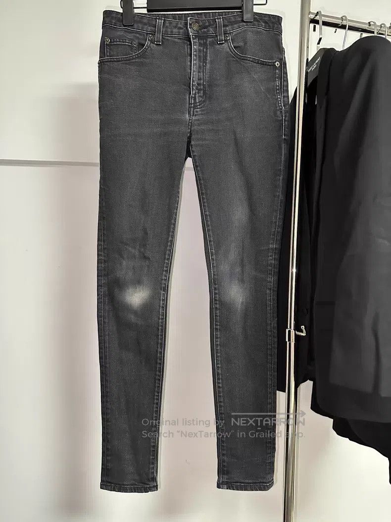 Saint Laurent Paris Saint Laurent Paris Black and grey washed slim-fit denim p Size US 29 - 1 Thumbnail