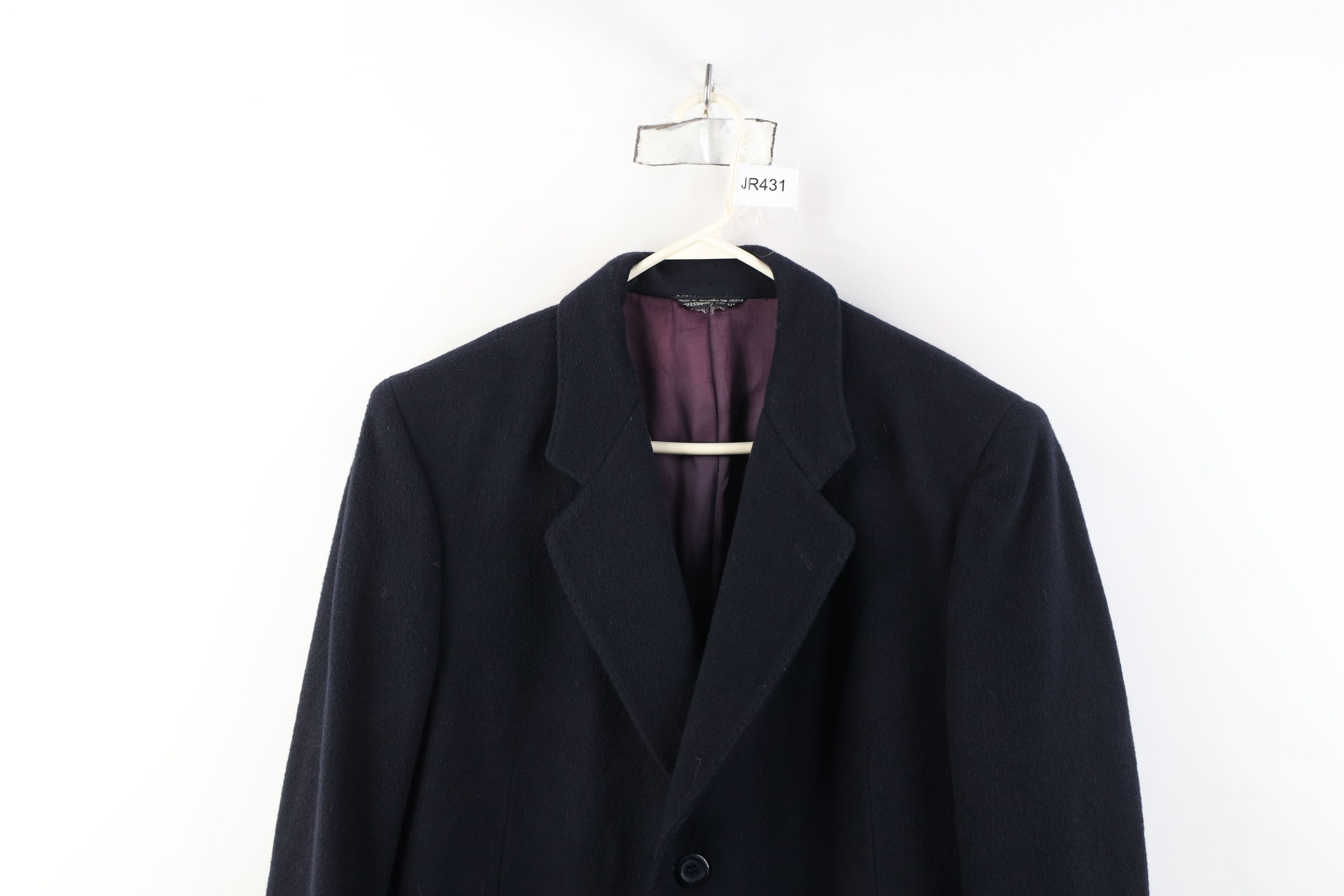Vintage Vintage 90s Streetwear Blend Overcoat Jacket Navy Blue Size US XXL / EU 58 / 5 - 2 Thumbnail