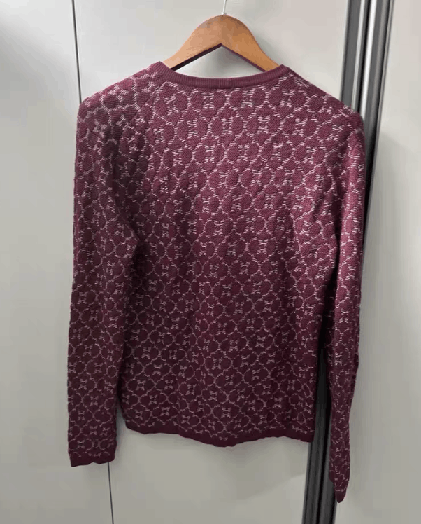 Giorgio Armani GIORGIO ARMANI Men's Runway Jacquard Wool Sweater K18 Size US M / EU 48-50 / 2 - 2 Thumbnail