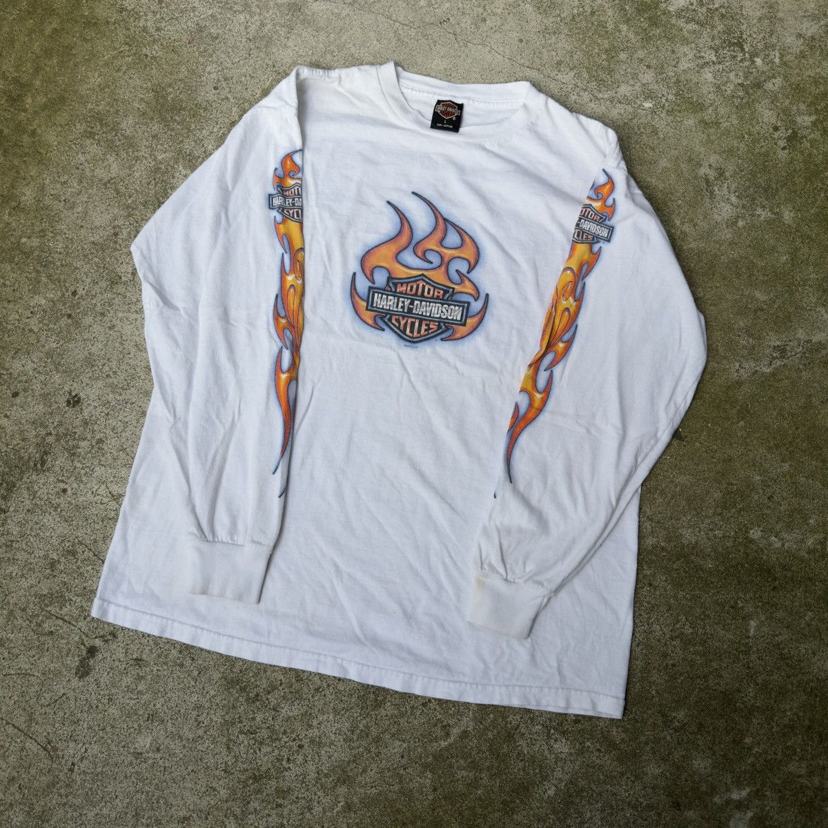 Harley Davidson Harley Thrashed Faded Shirt ERD Grunge Chrome Biker WCC Size US L / EU 52-54 / 3 - 7 Thumbnail