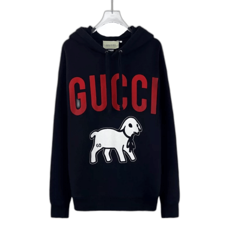 Gucci Gucci Black Letter Print Hooded Sweatshirt Size US M / EU 48-50 / 2 - 1 Thumbnail
