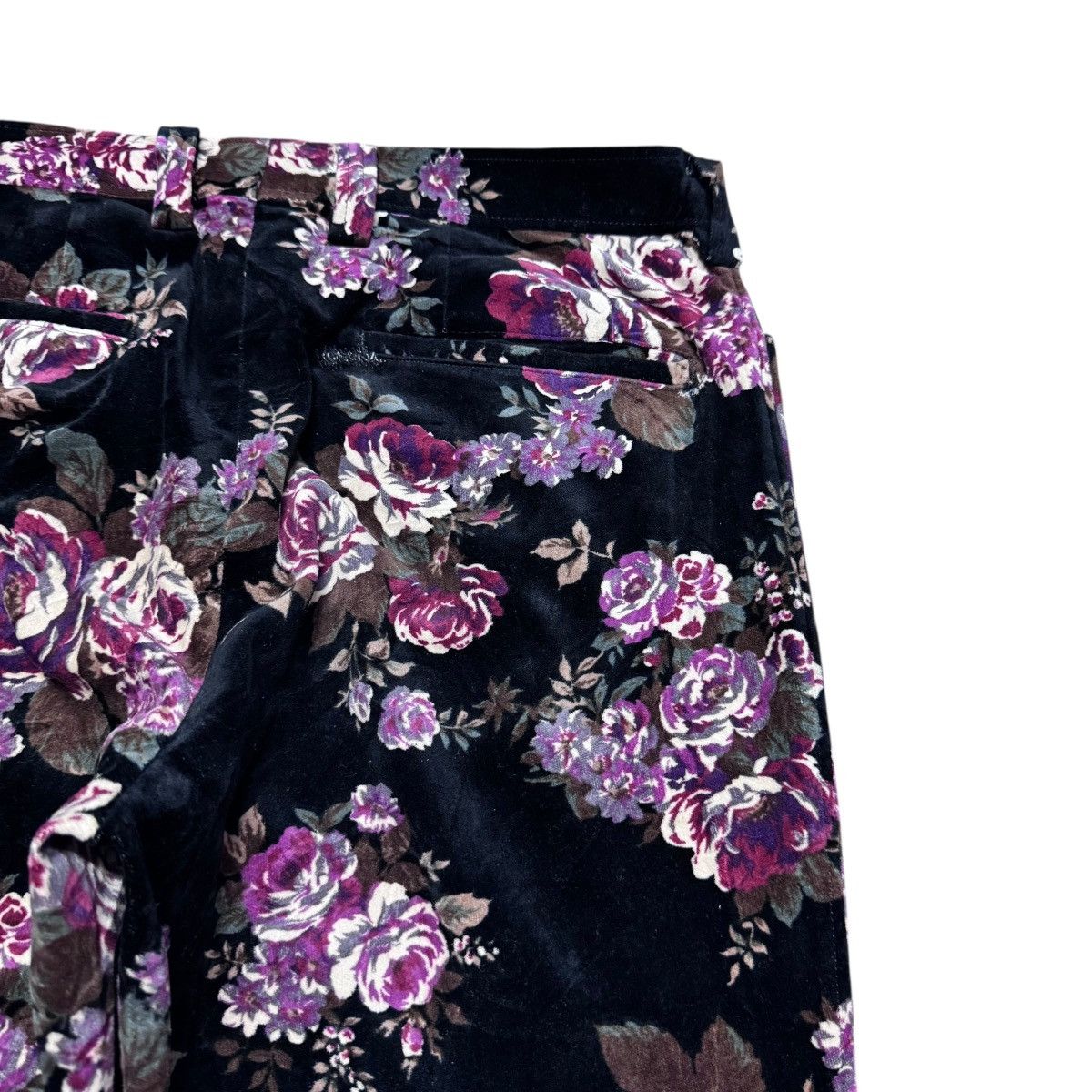 Tornado Mart Tornado Mart Velvet Floral Flare Pants Size 30" / US 8 / IT 44 - 11 Thumbnail