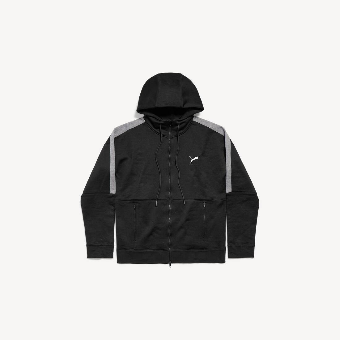 Balenciaga × Puma o1tr1nto0326 Hooded Tracksuit Jacket in Black/Grey Size US S / EU 44-46 / 1 - 1 Thumbnail