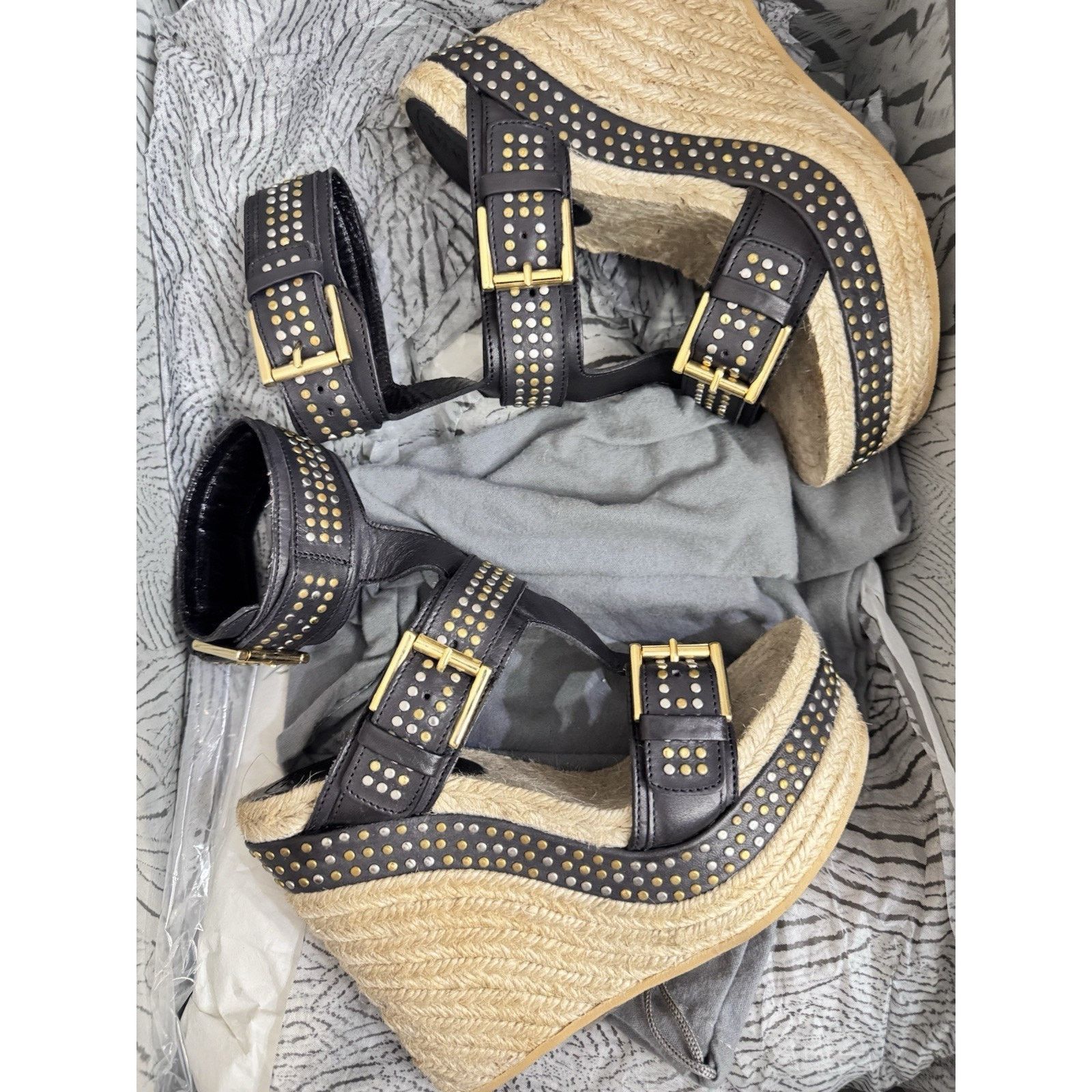 Alexander McQueen ALEXANDER MCQUEEN SANDAL HIGH PLATFORM BLACK LEATHER 37 Size US 7 / IT 37 - 12 Thumbnail