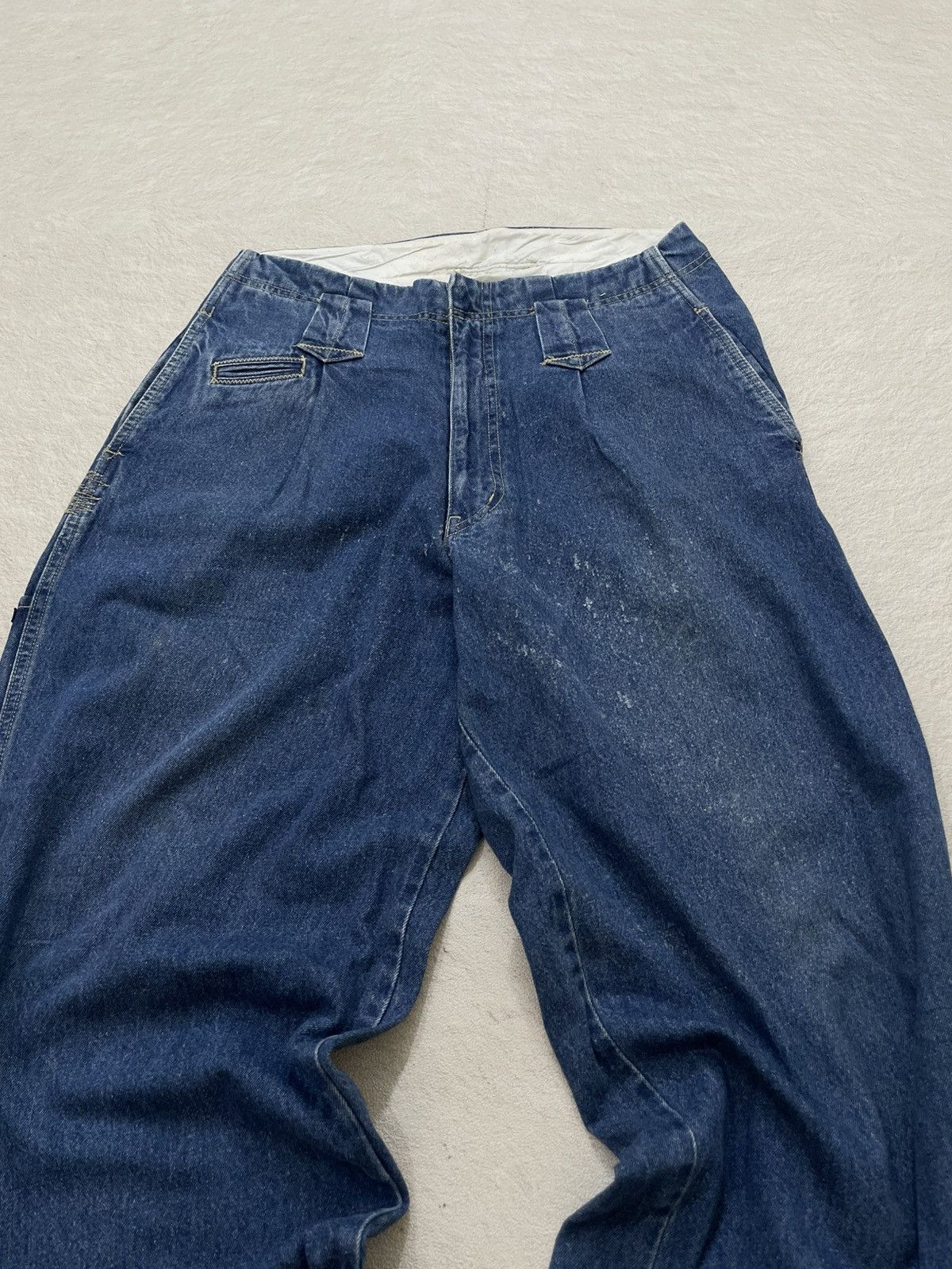Japanese Brand Japanese Style Indigo Balloon Denim Distressed Jeans Size US 29 - 2 Thumbnail