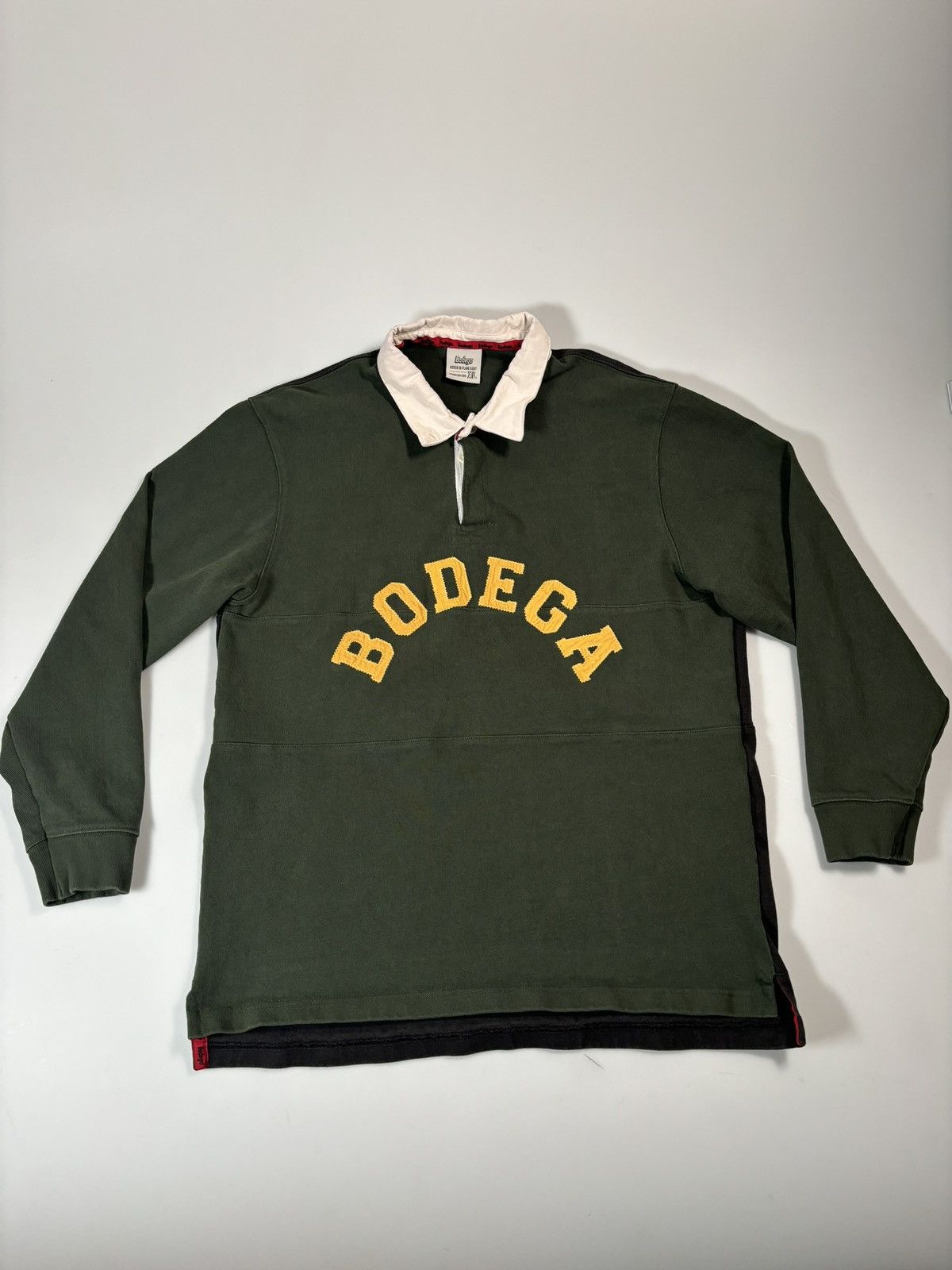 Bodega Bodega Long Sleeve Rugby Shirt Green Size XL Size US XL / EU 56 / 4 - 1 Thumbnail