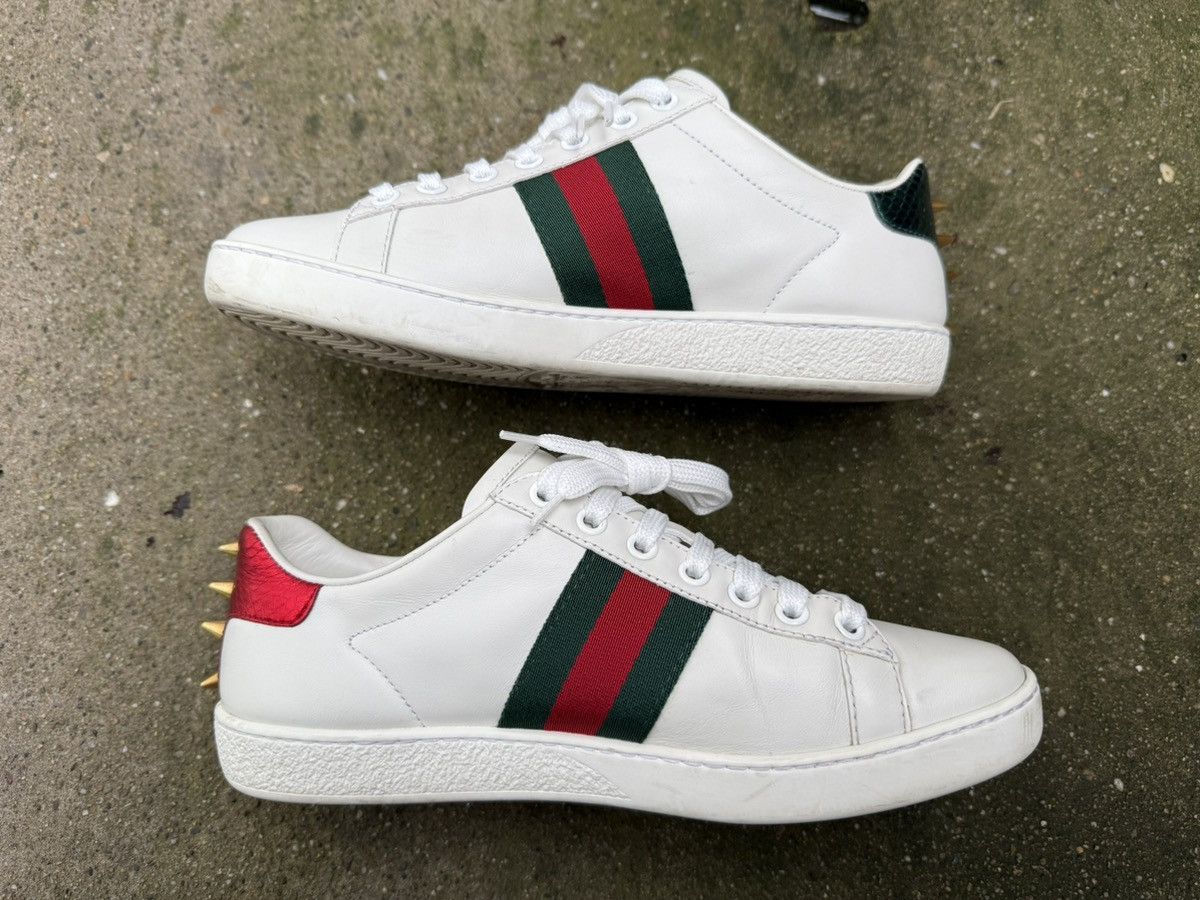Gucci ✨Gucci✨(431887) Leather Ace Pearl Spiked Low Top Sneakers Size US 6 / IT 36 - 4 Thumbnail