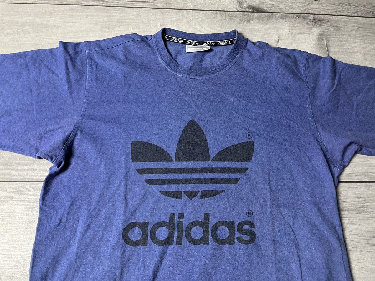 Adidas Vintage Adidas Tshirt big logo size Large Size US L / EU 52-54 / 3 - 3 Thumbnail