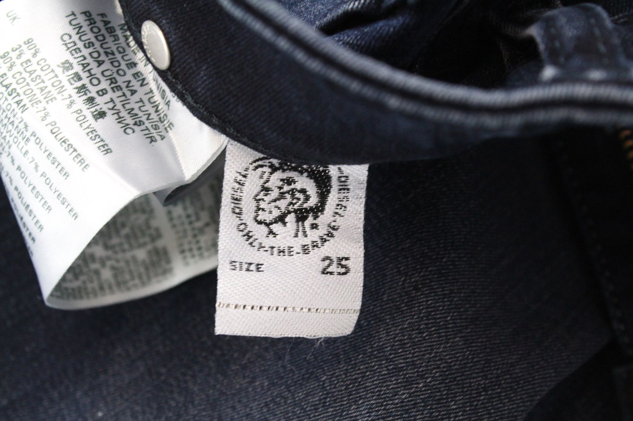 Diesel SLANDY-HIGH 0870C W25/L30 Blue Stretch Jeans 70521 Size 25" / US 0 / IT 36 - 7 Thumbnail