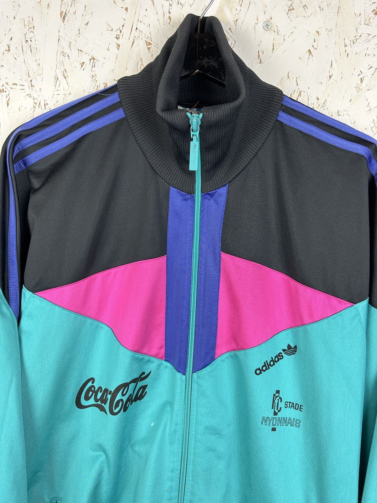 Adidas 90s Adidas FC Stade Nyonnais Switzerland Track Jacket XL Size US XL / EU 56 / 4 - 2 Thumbnail