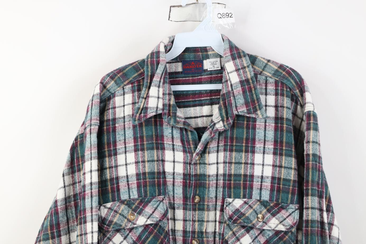 Vintage Vintage 90s Streetwear Heavyweight Button Shirt Plaid Cotton Size US XL / EU 56 / 4 - 2 Thumbnail