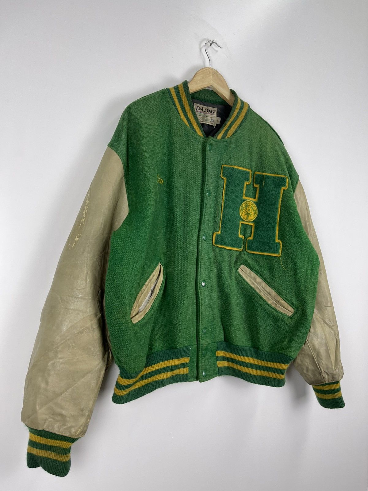 Delong × Vintage Vintage Delong Varsity Jacket Size US L / EU 52-54 / 3 - 6 Thumbnail