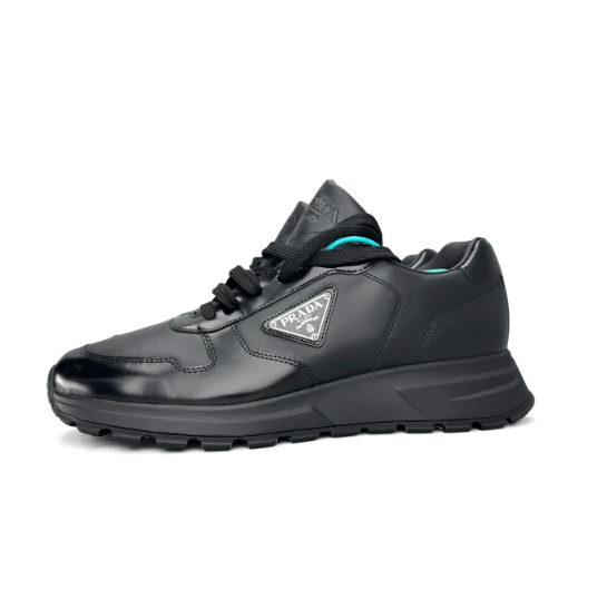 Prada Prada Prax 01 Black Leather Sneakers Size US 5.5 / EU 38 - 1 Thumbnail