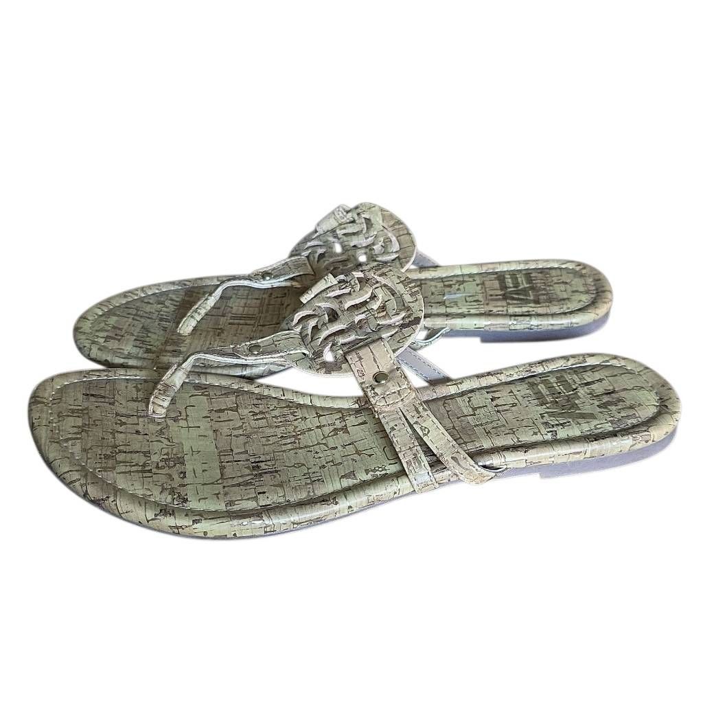American Eagle Outfitters American Eagle Women's Size 7 Yellow Gold Cork Print Slide S Size US 7 / IT 37 - 1 Thumbnail