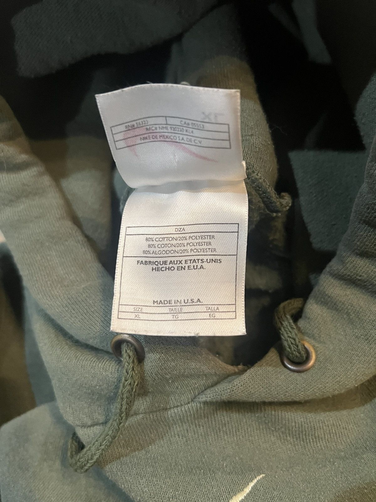 Nike Vintage Olive green Nike center swoosh hoodie - XL Size US XL / EU 56 / 4 - 10 Thumbnail