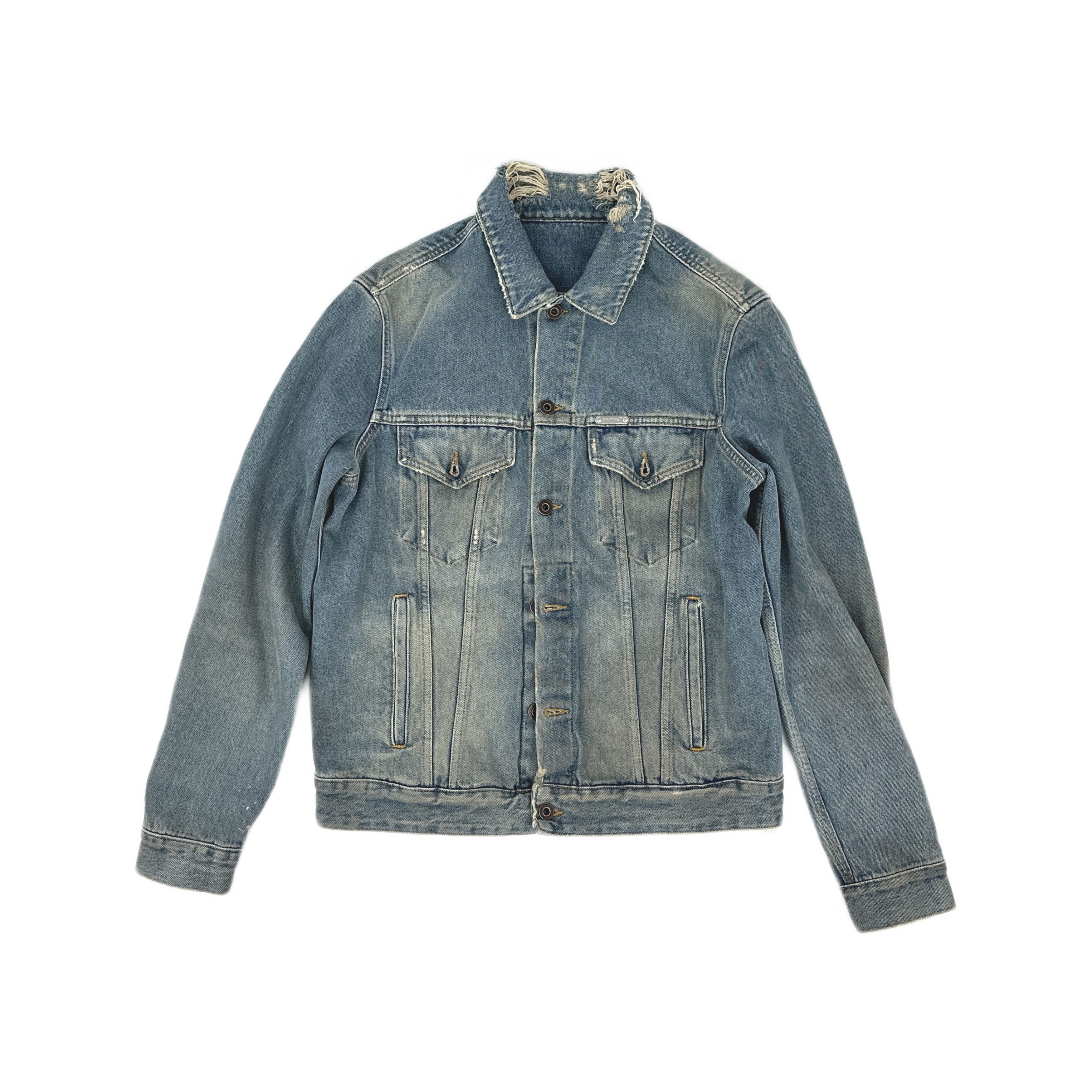 Off-White Off-White Gradient Arrow Denim Jacket Size M Size US M / EU 48-50 / 2 - 1 Thumbnail