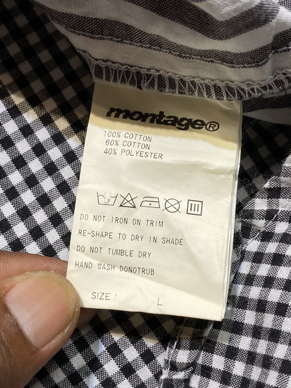 Montage Vintage Montage Japan Statements Cut Rework Button Up Shirts Size US M / EU 48-50 / 2 - 11 Thumbnail