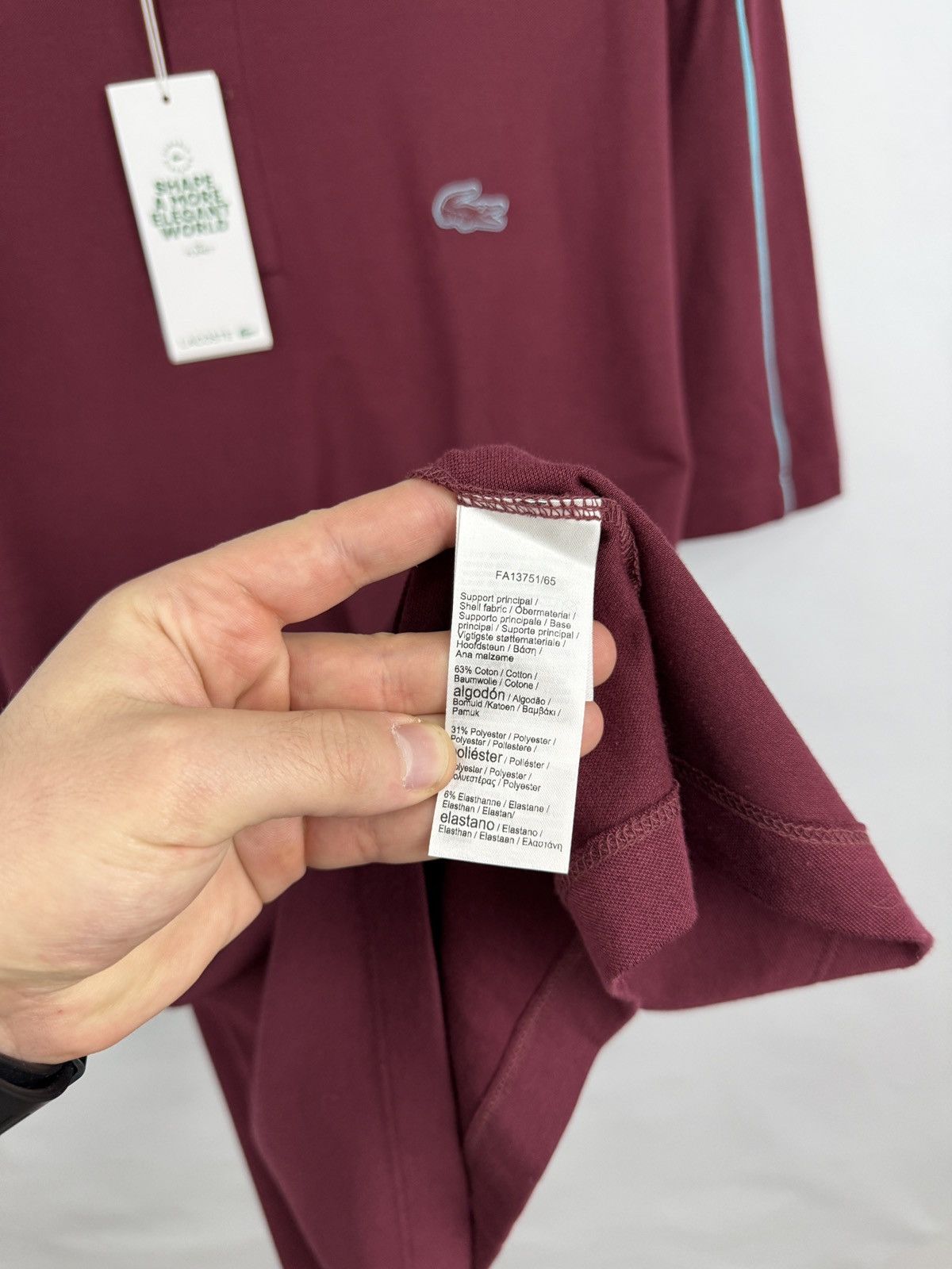 Lacoste 🇫🇷 NEW❗️ Lacoste Slim Fit Polo T-Shirt Made in France Rare Size US XXL / EU 58 / 5 - 13 Thumbnail