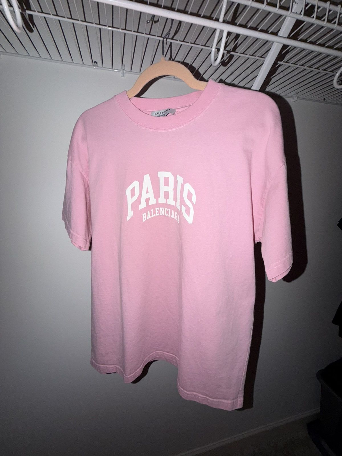 Balenciaga Balenciaga Men’s Pink Logo T-Shirt Size US M / EU 48-50 / 2 - 5 Thumbnail