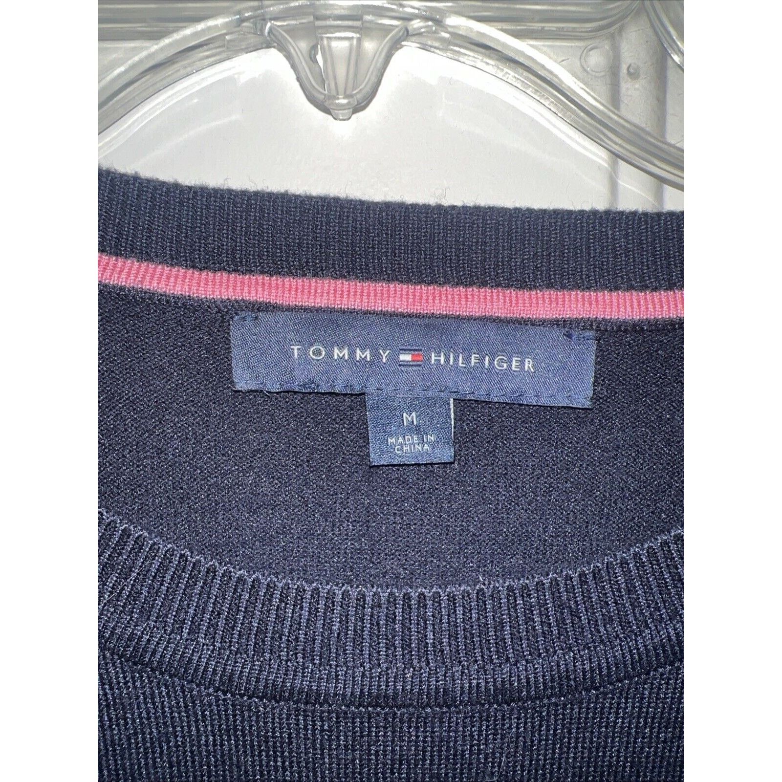 Tommy Hilfiger TOMMY HILFIGER Sweater Women's Medium Navy Striped Crewneck Size M / US 6-8 / IT 42-44 - 4 Thumbnail