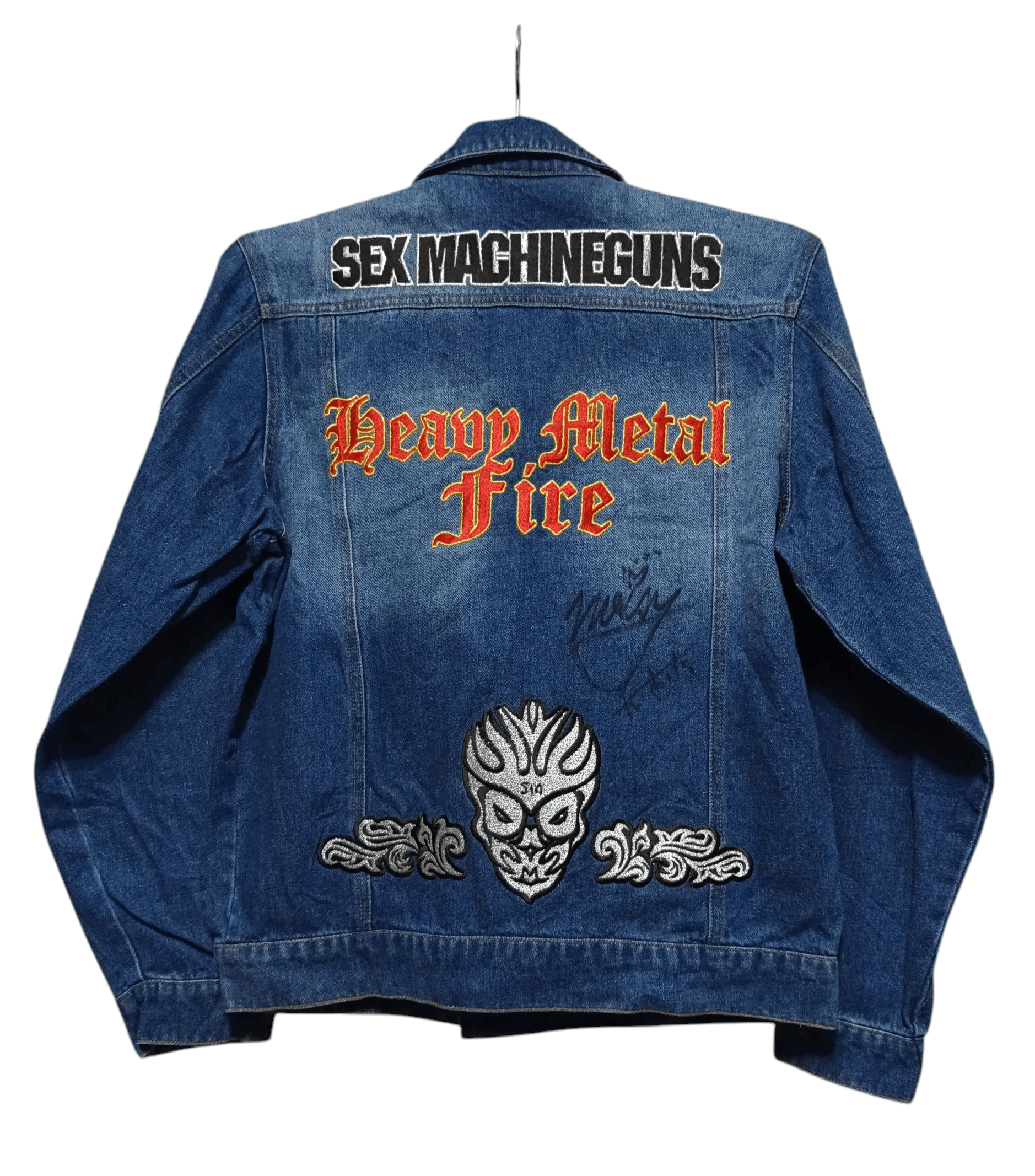 Other Sex MachineGuns Japanese Heavy Metal Fire Denim Jacket Size US M / EU 48-50 / 2 - 1 Thumbnail