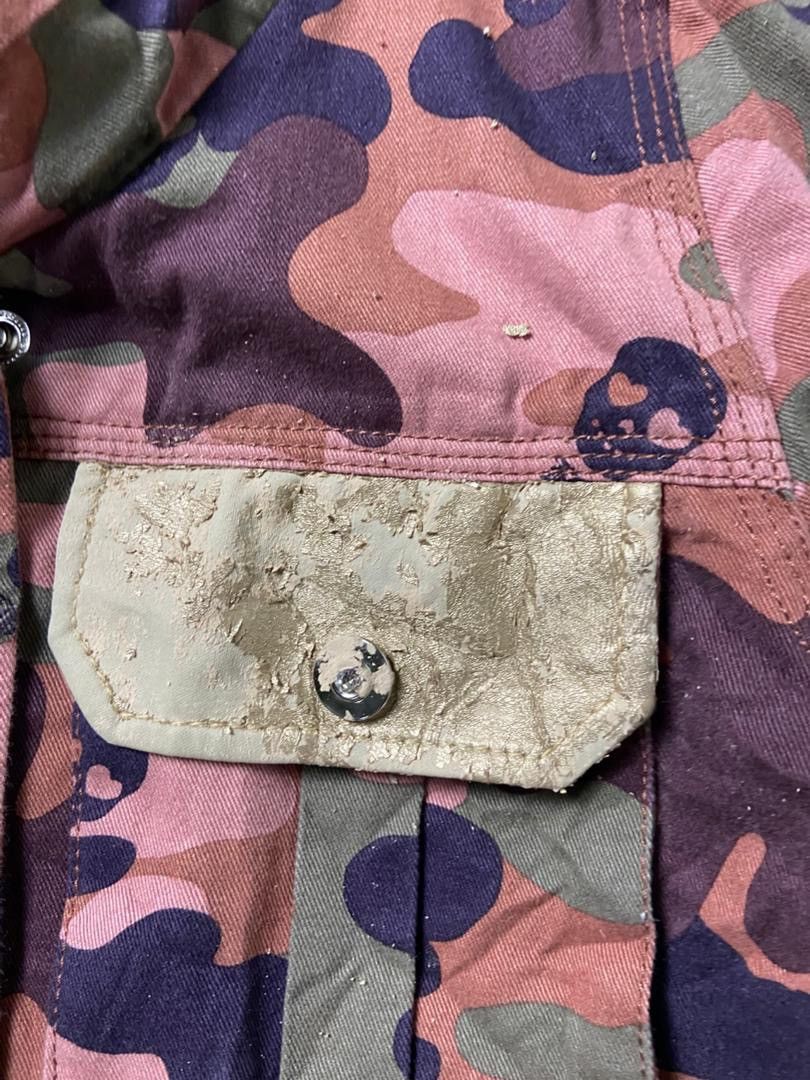 Japanese Brand EGOIST Brand Multicolor Camouflage Skulls Jacket (196) Size US XXS / EU 40 - 12 Thumbnail