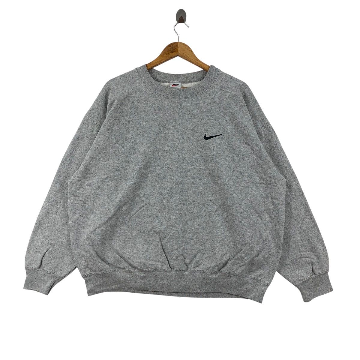 Nike × Vintage Vintage 90s NIKE Sweatshirt Small Swoosh Size L Size US L / EU 52-54 / 3 - 1 Thumbnail