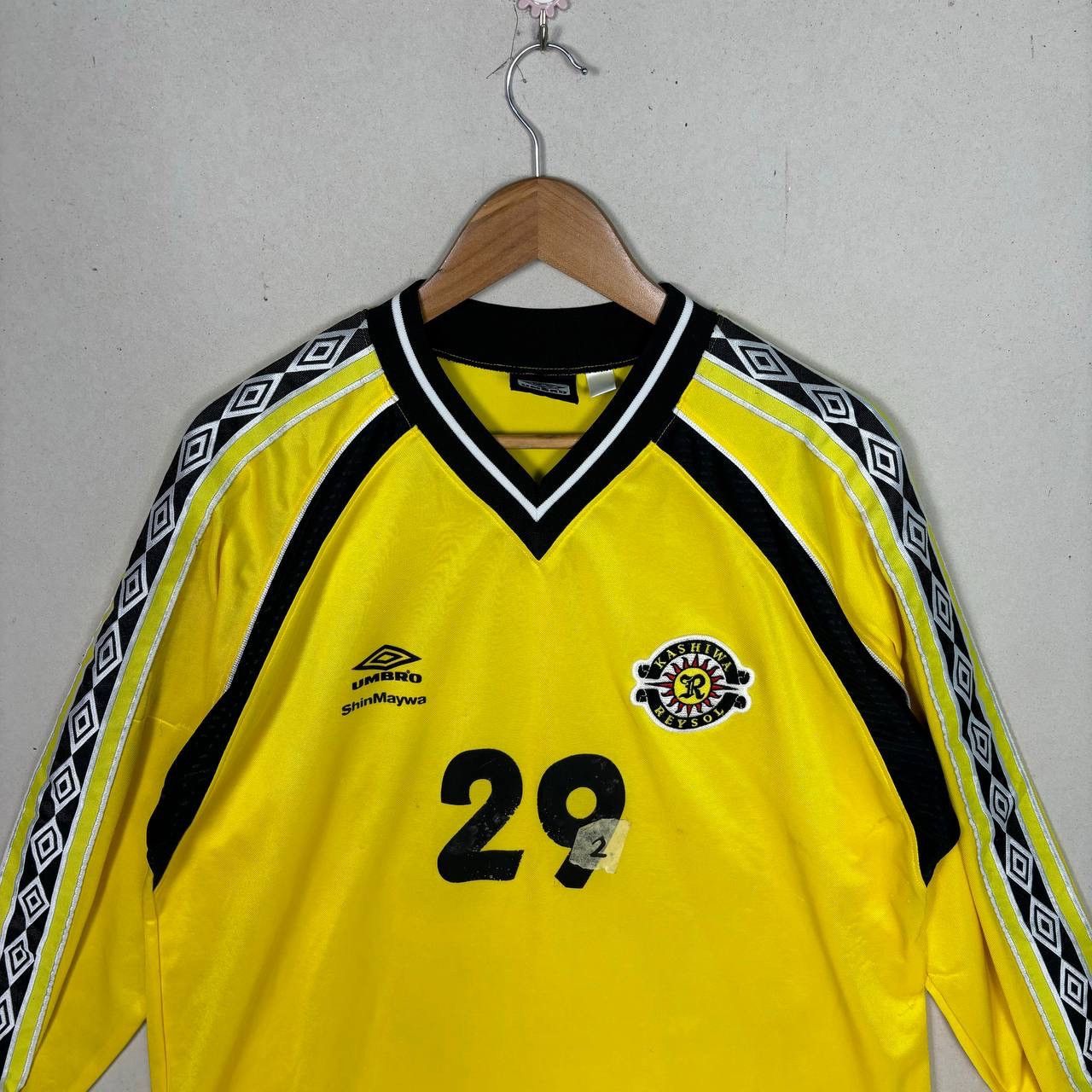 Umbro 1999/00 KASHIWA REYSOL HOME SHIRT L/S J-LEAGUE JERSEY Size US XL / EU 56 / 4 - 3 Thumbnail