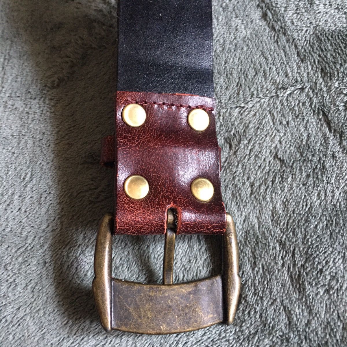 Roberto Cavalli Roberto Cavalli Burgundy Leather Italy Mens Belt Size 38 Size 38 - 4 Thumbnail