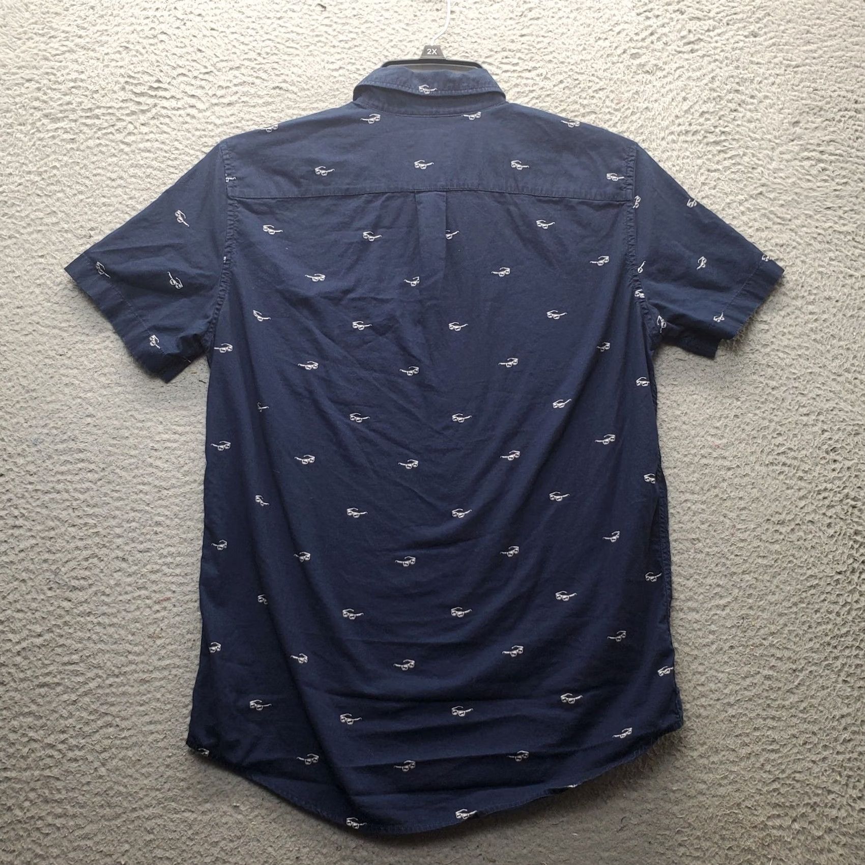 American Eagle Outfitters American Eagle Button-Down Shirt Mens S Navy Shade Glasses Print Seriously Soft Shirt Size US S / EU 44-46 / 1 - 2 Thumbnail