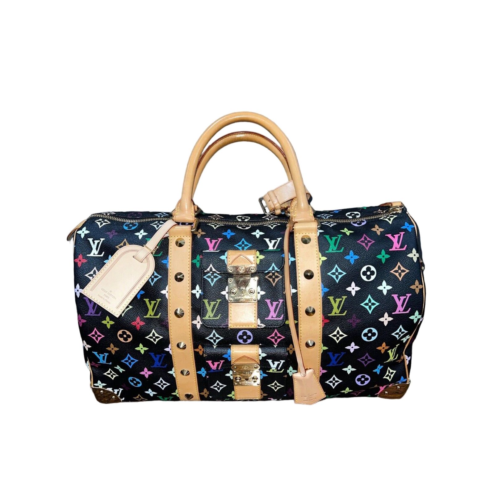Louis Vuitton Louis Vuitton Murakami Black Multicolor Monogram Travel Bag Size ONE SIZE - 1 Thumbnail