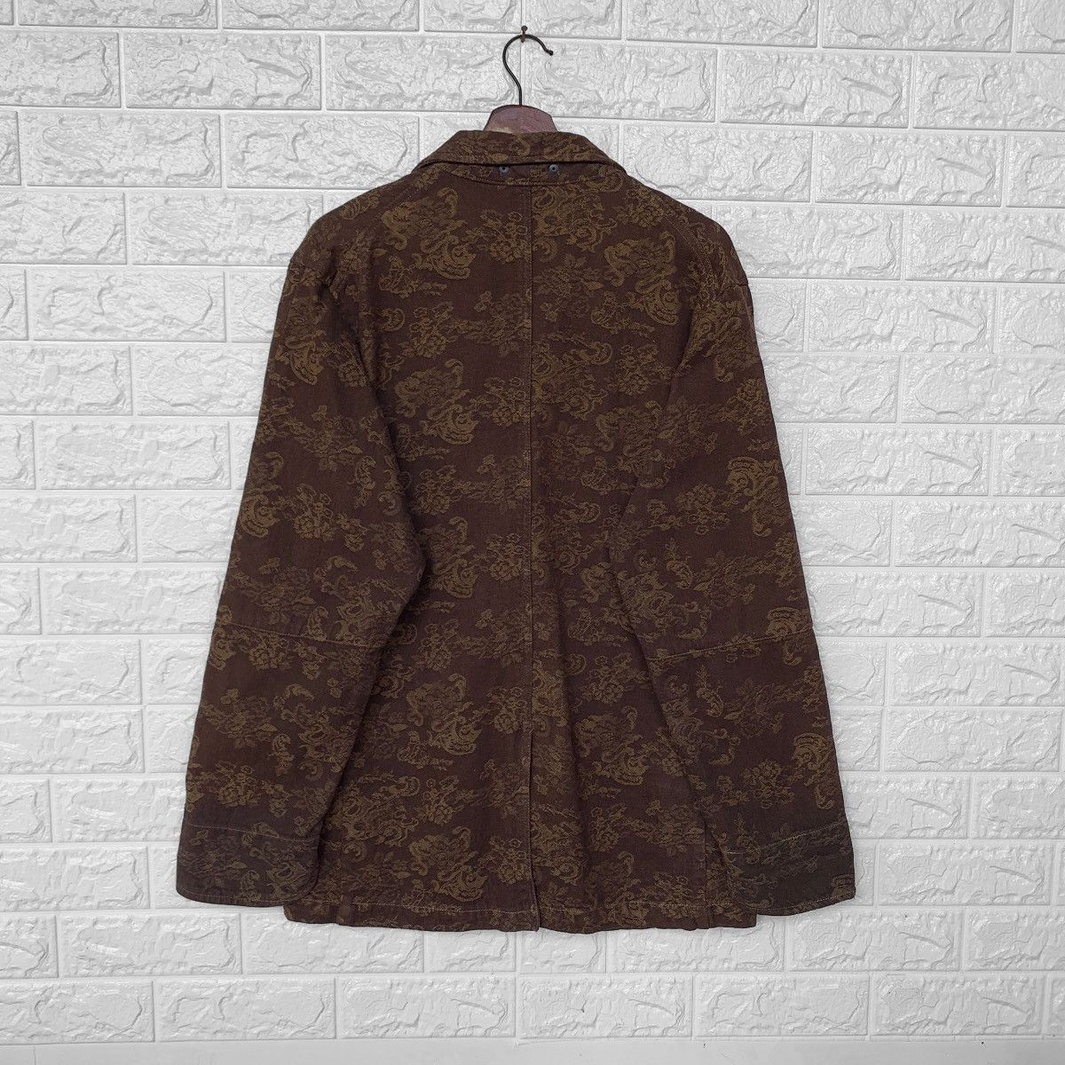 Japanese Brand IN THE ATTIC PAISLEY BROWN DENIM JACKET Size US M / EU 48-50 / 2 - 4 Thumbnail
