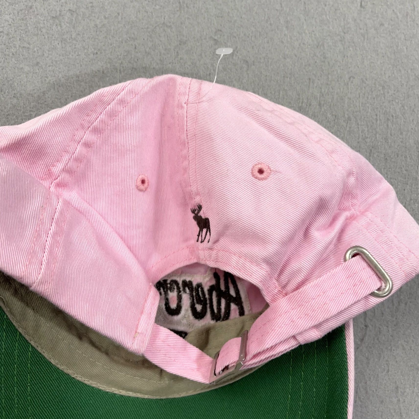 Abercrombie & Fitch VINTAGE Abercrombie and Fitch Hat Adult Pink Script Distressed Dad Cap Logo Y2K Size ONE SIZE - 7 Thumbnail