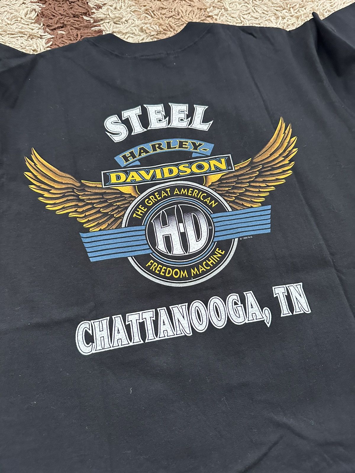 Harley Davidson × Vintage 🔥VINTAGE HARLEY DAVIDSON 3D EMBLEM AMERICAN LEGEND T-SHIRT🔥 Size US L / EU 52-54 / 3 - 6 Thumbnail