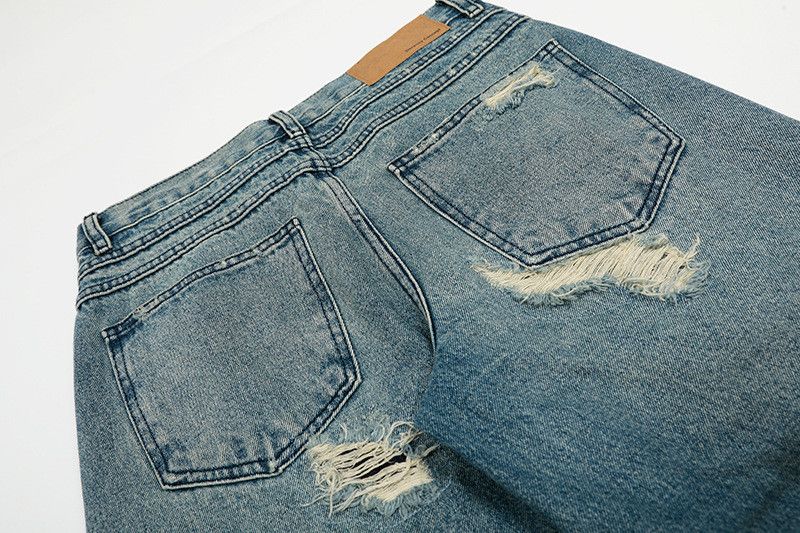 Vintage Men's Retro Ripped Washed Blue Scimitar Baggy Jeans Size US 32 / EU 48 - 5 Thumbnail