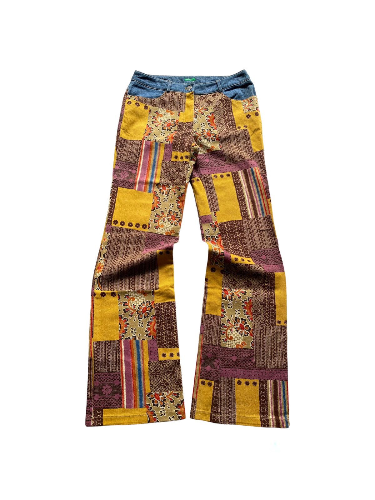 image of If Six Was Nine x Le Grande Bleu L G B Flare Jeans United Colors Of Benetton Nice Design (Size 28)