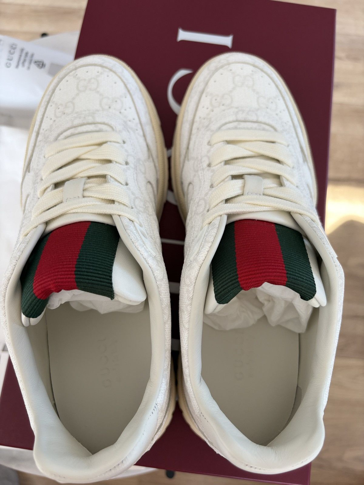 Gucci Gucci Re-Web GG canvas white Size US 7 / IT 37 - 9 Thumbnail