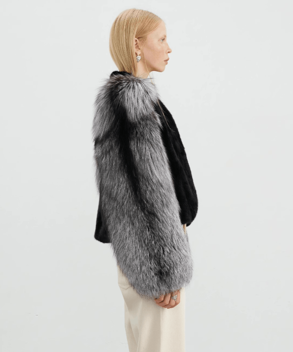 Other Blackglama Mink & Silver Fox Jacket Size L / US 10 / IT 46 - 3 Thumbnail