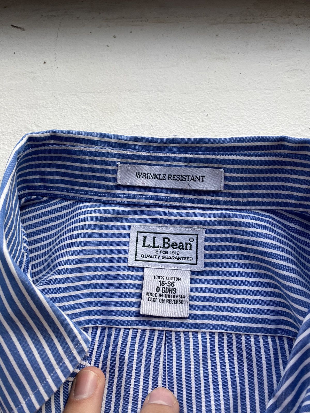Designer × L.L. Bean × Vintage 00s L.L. Bean Striped Shirt Relaxed Fit Mens Vintage Size US L / EU 52-54 / 3 - 2 Thumbnail