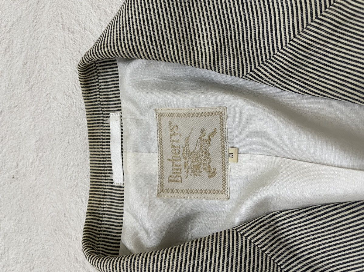 Burberry Vintage Burberrys Pinstripe Blazer Beige Tailored Jacket Y2K Size 54R - 5 Thumbnail
