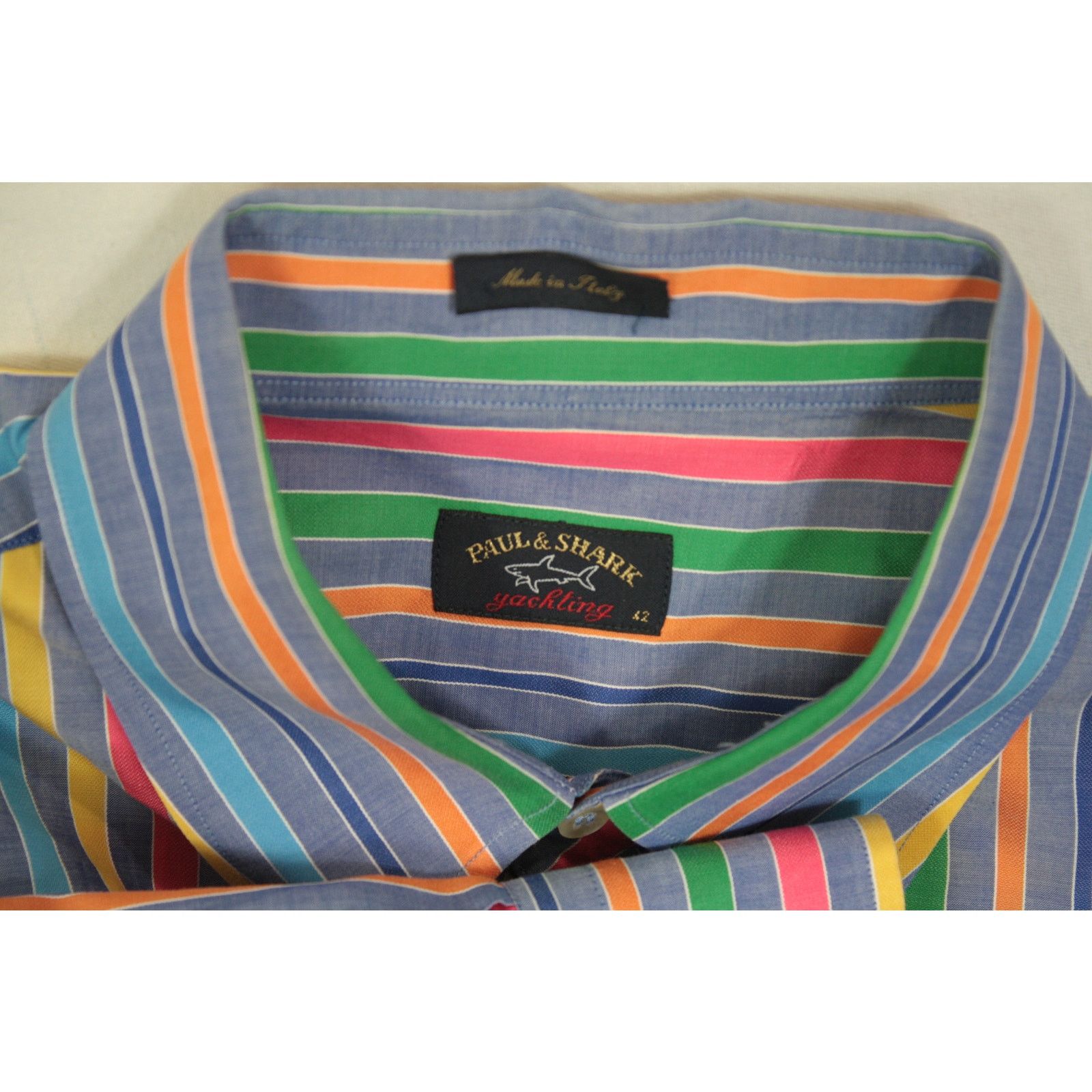 Paul & Shark Paul & Shark Italy Striped Button Down Shirt Mens XL 42 Size US XL / EU 56 / 4 - 6 Thumbnail