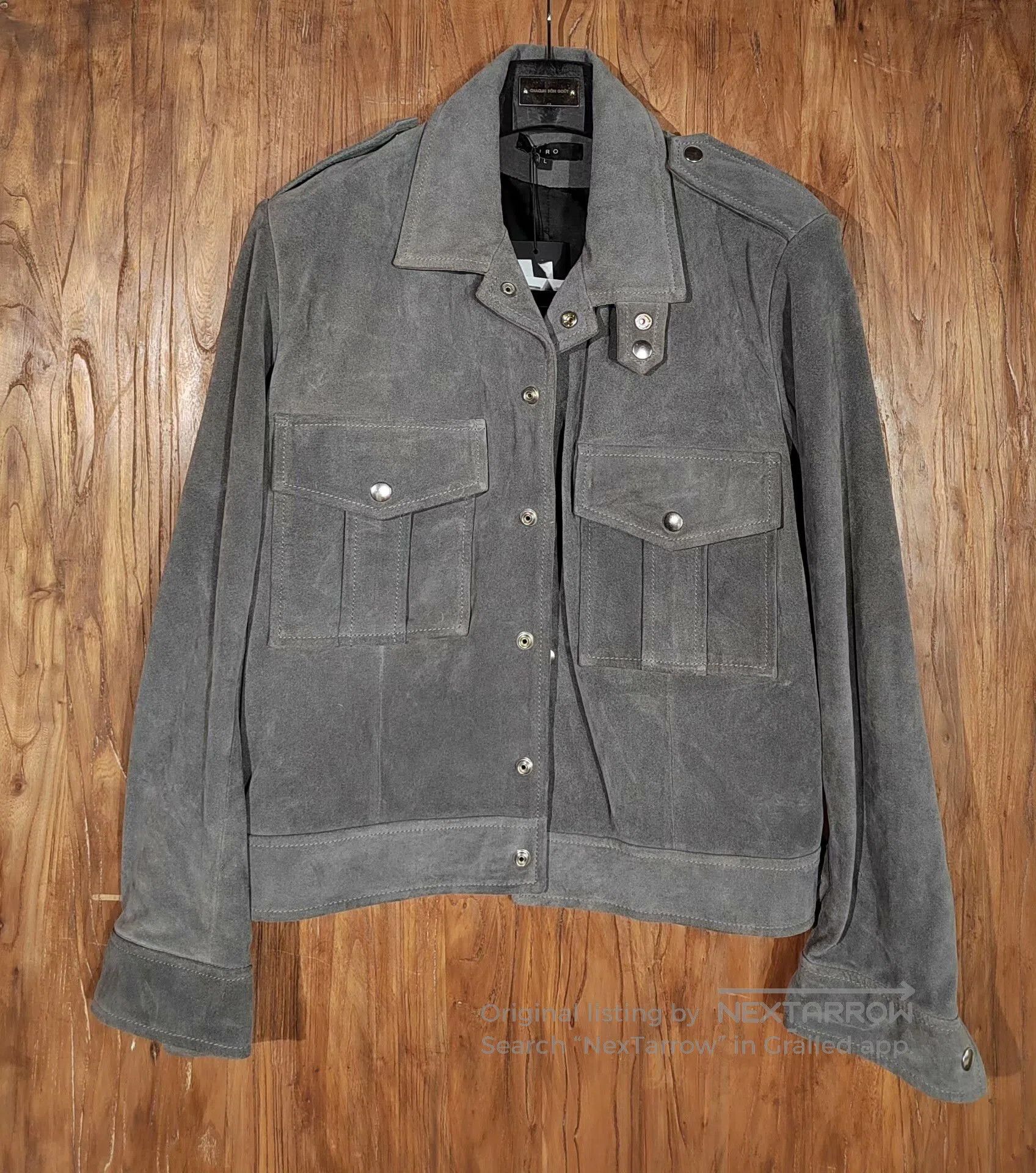 Iro IRO Izzac Gray Suede Jacket. Size US L / EU 52-54 / 3 - 1 Thumbnail