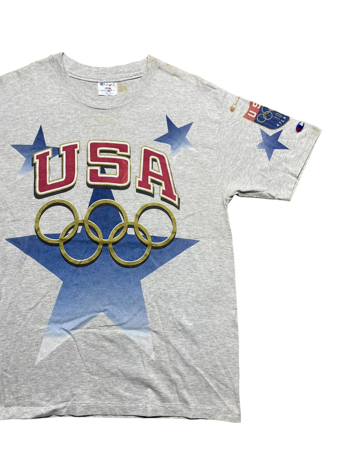 Other VINTAGE CHAMPION USA OLYMPIC ATLANTA TEE Size US L / EU 52-54 / 3 - 3 Thumbnail