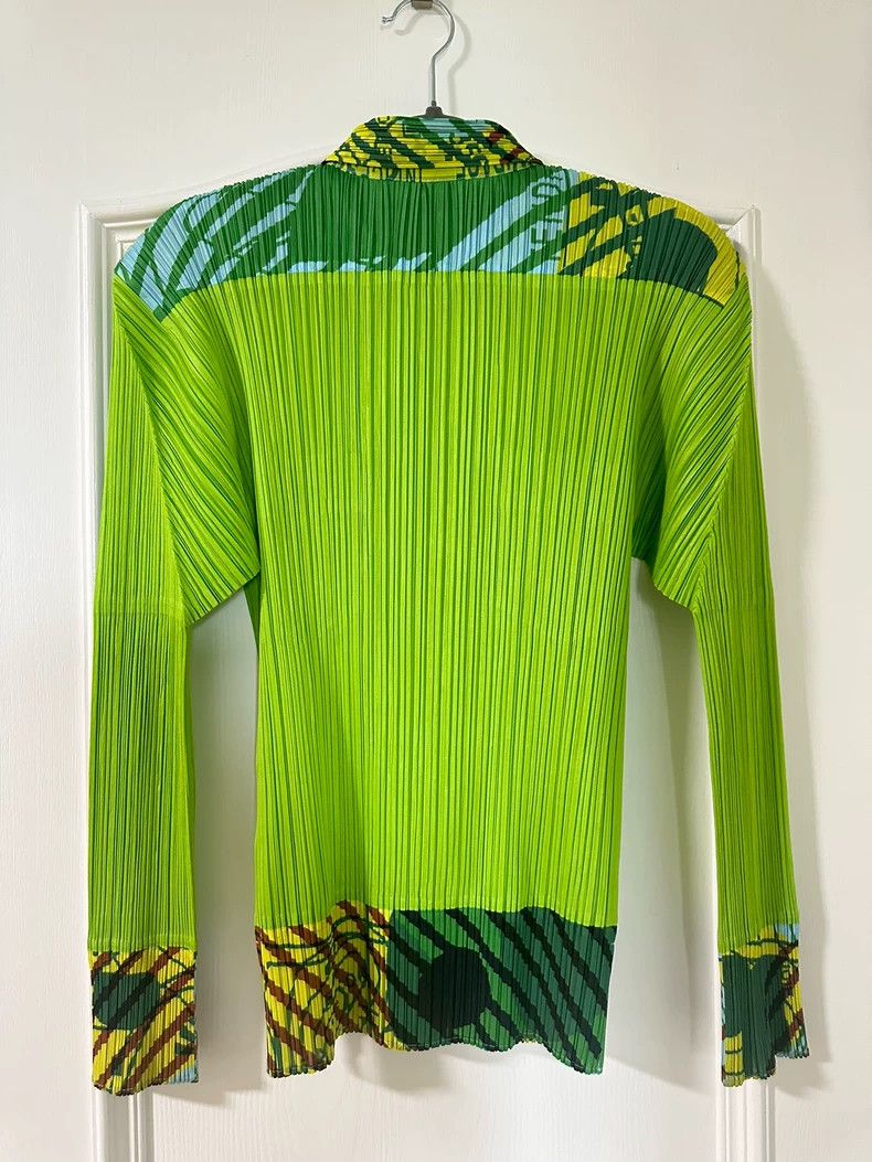 Issey Miyake Issey Miyake Green vintage shirt Size L / US 10 / IT 46 - 3 Thumbnail